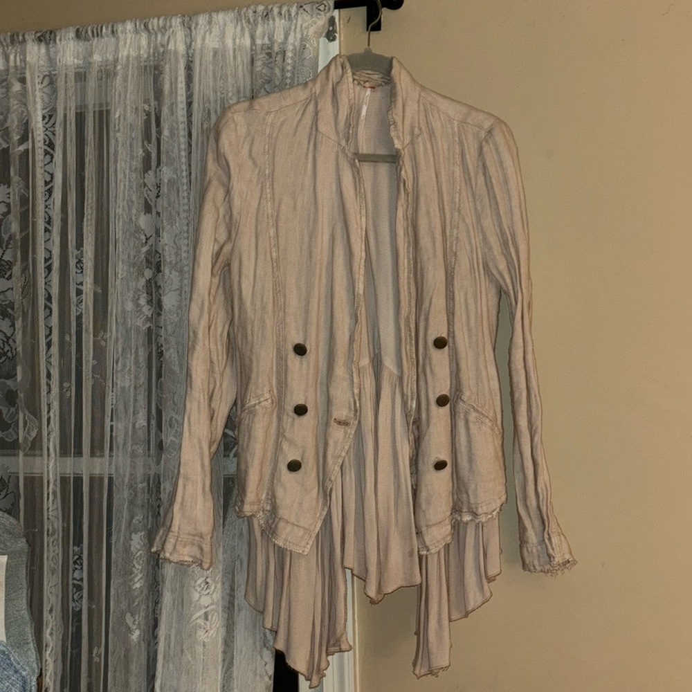 Free People NWOT women’s  linen, lightweight jacket size small